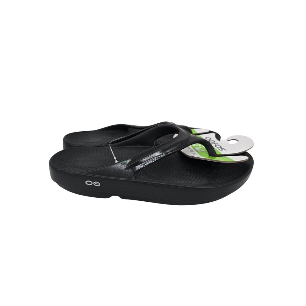 OOFOS Oohlala Women's Flip Flops Black 11 New